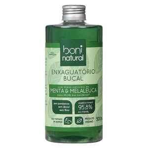 ENXAGUATÓRIO BUCAL MENTA E MELALEUCA 500ml BONI NATURAL