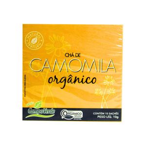 CHÁ CAMOMILA ORGÂNICO 10 SACHÊS 10g CAMPO VERDE