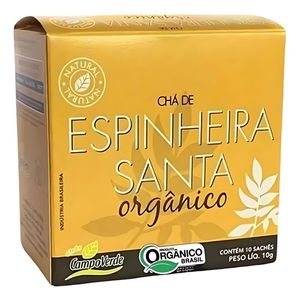 CHÁ ESPINHEIRA SANTA ORGÂNICO 10 SACHÊS 10g CAMPO VERDE