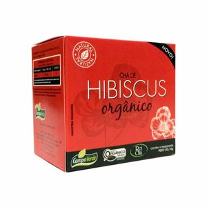 CHÁ HIBISCUS ORGÂNICO 10 SACHÊS 10g  CAMPO VERDE
