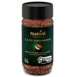 CAFÉ ORGÂNICO INSTANTÂNEO LIOFILIZADO 50g NATIVE