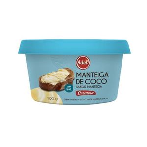 MANTEIGA DE COCO SABOR MANTEIGA SEM SAL 200g ADEL COCO