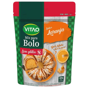 MIX SEM GLÚTEN PARA BOLO SABOR LARANJA 300g VITAO