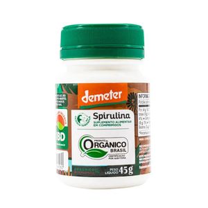 SPIRULINA ORGÂNICA 500mg 45 COMPRIMIDOS FAZENDA TAMANDUÁ