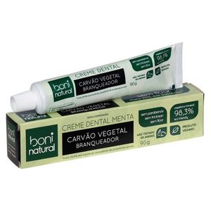 CREME DENTAL BRANQ MENTA E CARVAO VEG 90