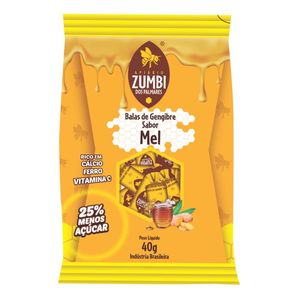 BALAS DE GENGIBRE SABOR MEL 40g APIÁRIO ZUMBI