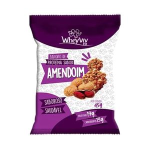 BISCOITO DE PROTEÍNA SABOR AMENDOIM 45g WHEYVIV