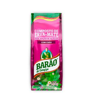 COMPOSTO DE ERVA MATE COM CHÁS SEM ADIÇAO DE AÇÚCAR 500g BARÃO
