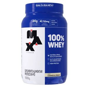 100% WHEY SABOR COOKIES & CREAM 900g MAX TITANIUM