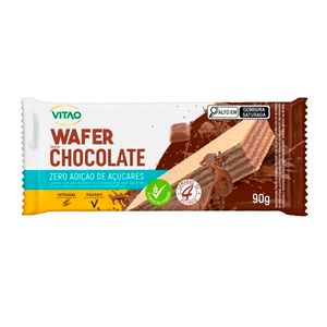 WAFER INTEGRAL SABOR CHOCOLATE ZERO AÇÚCAR 90g VITAO