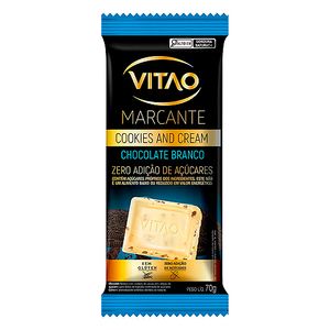 CHOCOLATE BRANCO COOKIES AND CREAM MARCANTE ZERO AÇÚCAR 70g VITAO