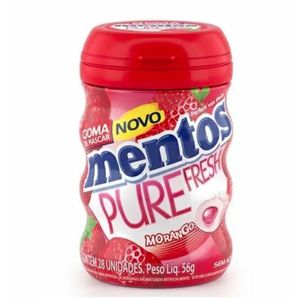 MENTOS PURE FRESH MORANGO 28 GOMAS 56g PERFETTI