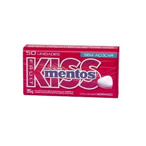 KISS FRUIT SABOR MORANGO SEM AÇÚCAR 35g MENTOS