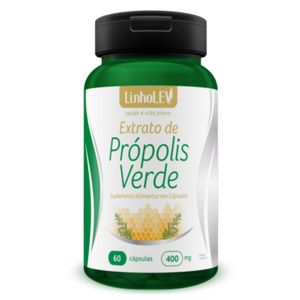 EXTRATO DE PRÓPOLIS VERDE 400mg 60 CÁPSULAS LINHO LEV