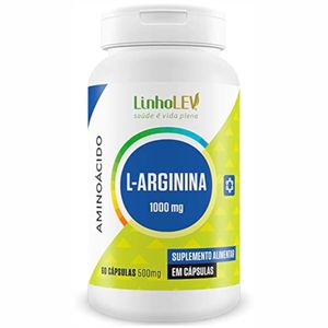 L ARGININA 500mg 60 CÁPSULAS LINHO LEV