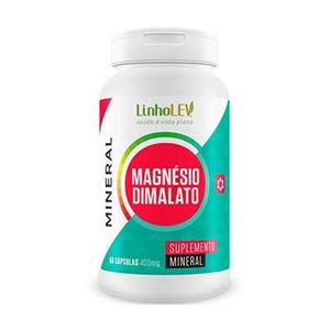 MAGNÉSIO DIMALATO 400mg 60 CÁPSULAS LINHO LEV