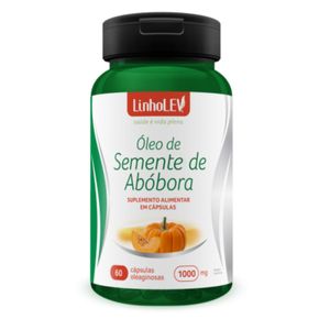 ÓLEO DE SEMENTE DE ABÓBORA 1g 60 CÁPSULAS LINHO LEV