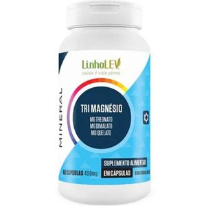 TRI MAGNÉSIO 400mg 60 CÁPSULAS LINHO LEV