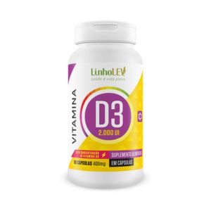 VITAMINA D3 ALTA CONCENTRAÇAO 400mg  60 CÁPSULAS LINHO LEV