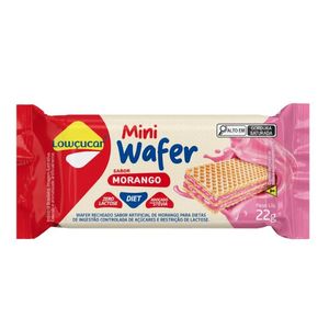 WAFER MINI MORANGO ZERO AÇÚCAR 22g LOWÇUCAR
