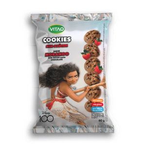 COOKIES SEM GLÚTEN ZERO LACTOSE SABOR MORANGO DISNEY 60g VITAO