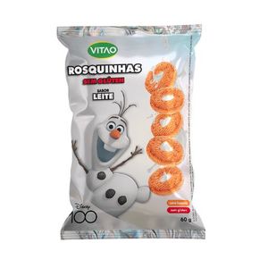 ROSQUINHAS SEM GLÚTEN ZERO LACTOSE SABOR LEITE DISNEY 60g VITAO