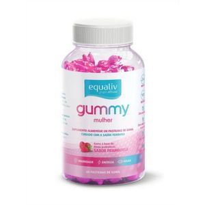 SUPER GUMMY MULHER SABOR FRAMBOESA 60 GOMAS EQUALIV