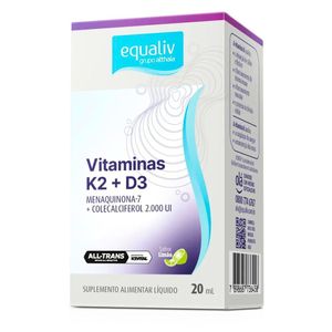 VITAMINAS K2 D3 SABOR LIMÃO 20ml EQUALIV