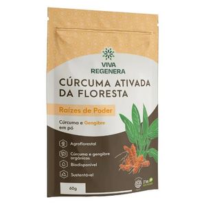 CÚRCUMA ATIVADA COM GENGIBRE EM PÓ 60g VIVA REGENERA