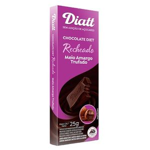 CHOCOLATE AO LEITE MEIO AMARGO TRUFADO 25g DIATT