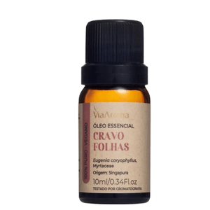 ÓLEO ESSENCIAL CRAVO FOLHAS 10ml VIA AROMA