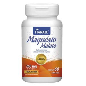 MAGNÉSIO MALATO 260mg 60 CÁPSULAS TIARAJU