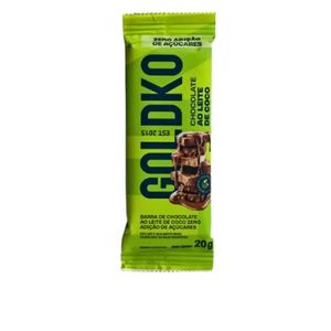 CHOCOLATE AO LEITE DE COCO ZERO AÇÚCAR 20g GOLD KO