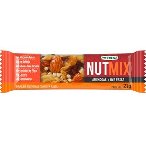 NUTMIX DIET SEM GLÚTEN AMÊNDOAS & UVA PASSA 27g PROLEV