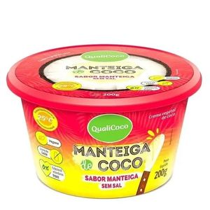 MANTEIGA DE COCO SABOR MANTEIGA SEM SAL 200g QUALICOCO