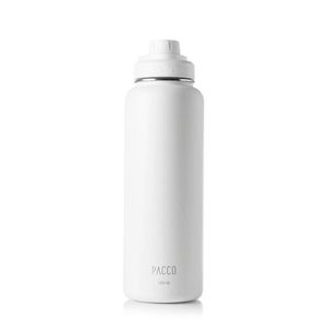 GARRAFA TÉRMICA EM INOX BRANCA 1200 ML PACCO