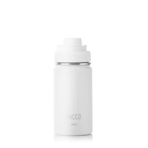 GARRAFA TÉRMICA EM INOX BRANCA 350ml PACCO