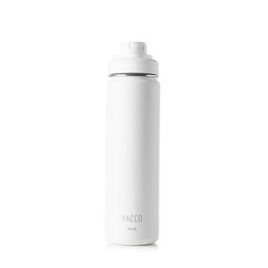 GARRAFA TÉRMICA EM INOX BRANCA 650ml PACCO