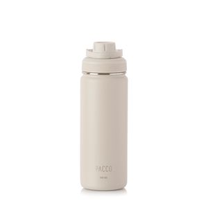 GARRAFA TÉRMICA EM INOX CREME  500ml PACCO