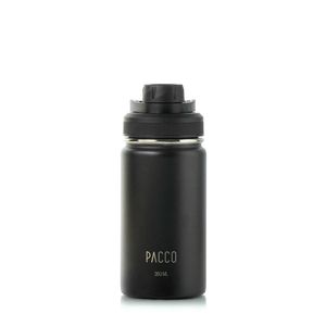 GARRAFA TÉRMICA EM INOX PRETA 350 ML PACCO