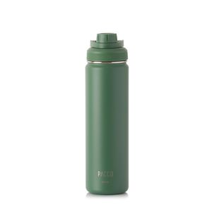 GARRAFA TÉRMICA EM INOX VERDE MILITAR 650 ML PACCO