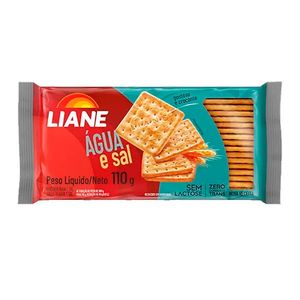 BISCOITO ÁGUA E SAL SEM LACTOSE 110g LIANE