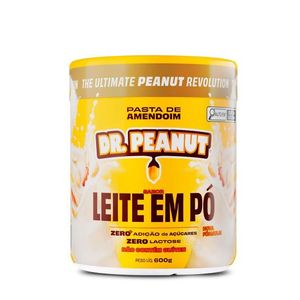 PASTA DE AMENDOIM LEITE EM PÓ COM WHEY 600g DR PEANUT