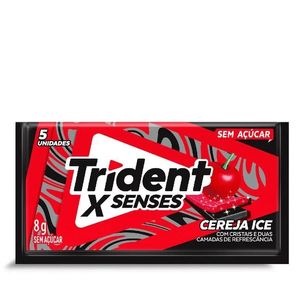 TRIDENT DE CEREJA ICE SEM AÇÚCAR 5 UNIDADES 8g KRAFT FOODS