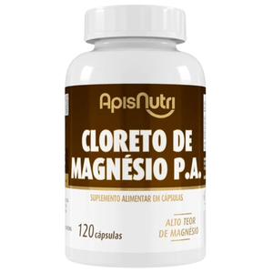 CLORETO DE MAGNÉSIO 600mg 120  CÁPSULAS APISNUTRI