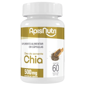 ÓLEO DE CHIA 500mg  60 CÁPSULAS APISNUTRI