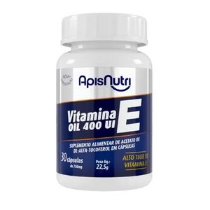 VITAMINA E OIL 750mg 30 CÁPSULAS APISNUTRI