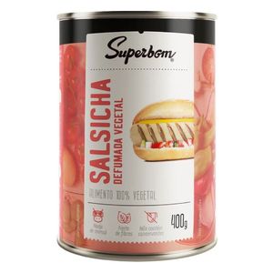 SALSICHA DEFUMADA VEGETAL 400g SUPERBOM