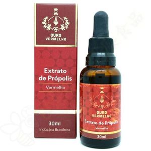 EXTRATO DE PRÓPOLIS VERMELHA  30ml OURO VERMELHO
