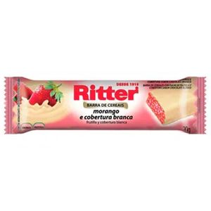 BARRA DE CEREAIS MORANGO E COBERTURA BRANCA 20g RITTER